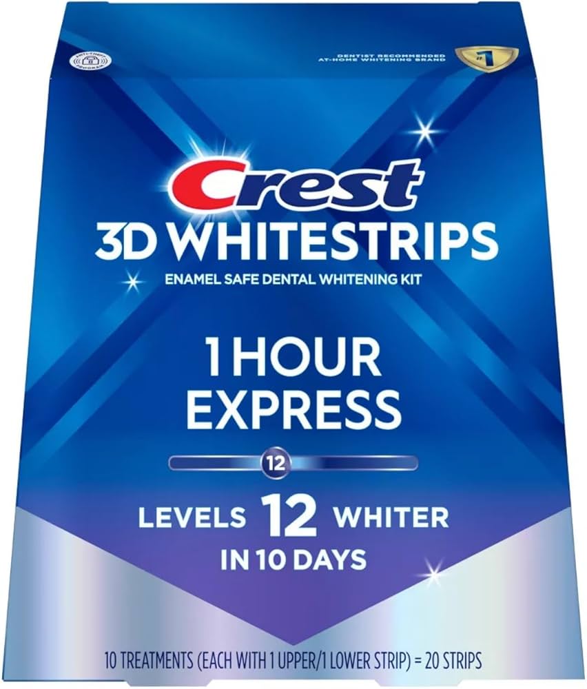 【タイムセール】クレスト crest whitening Amazon.com: Crest 3D Whitestrips, 1 Hour Express, Teeth
